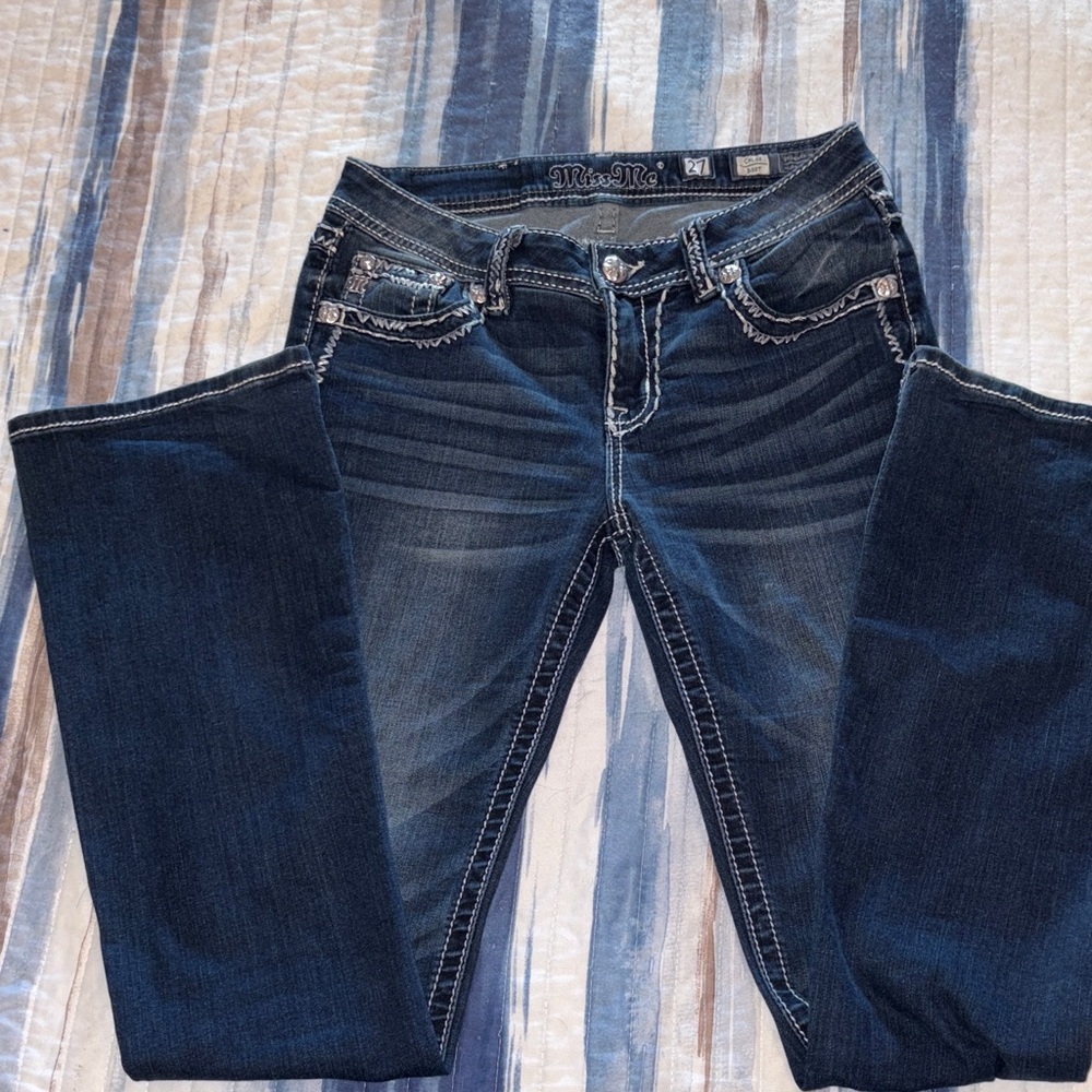 Miss Me Dark Blue Boot Cut Jeans